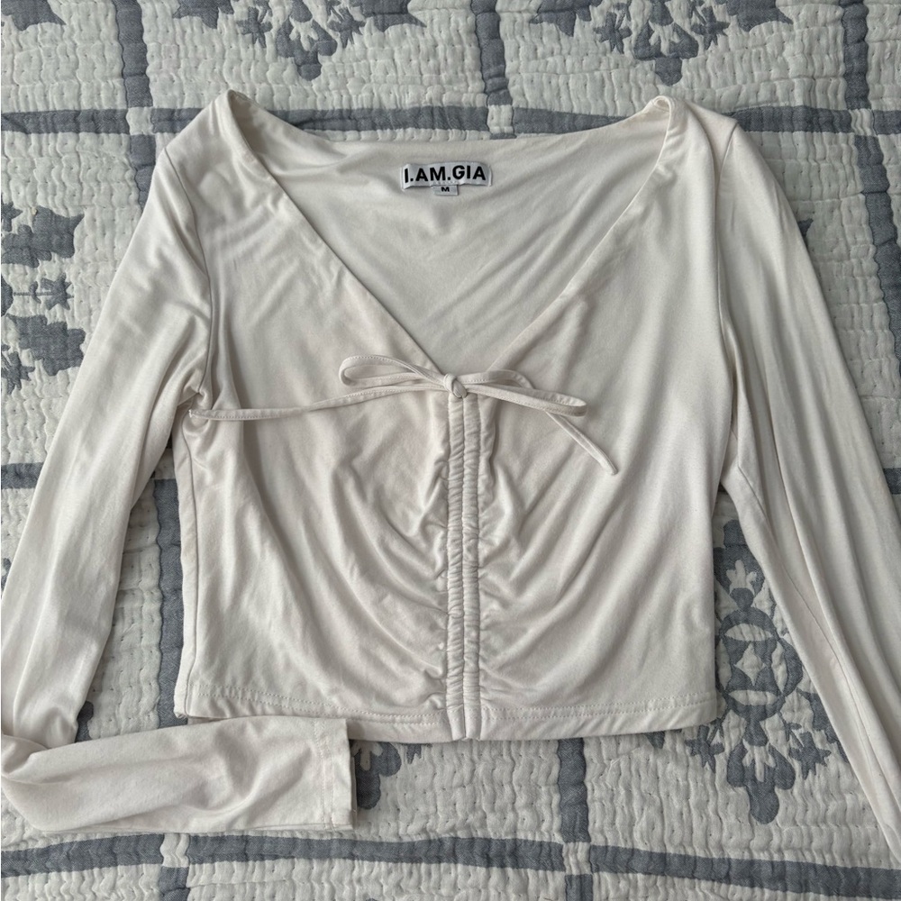 I.AM.GIA Off-White Long Sleeve Top